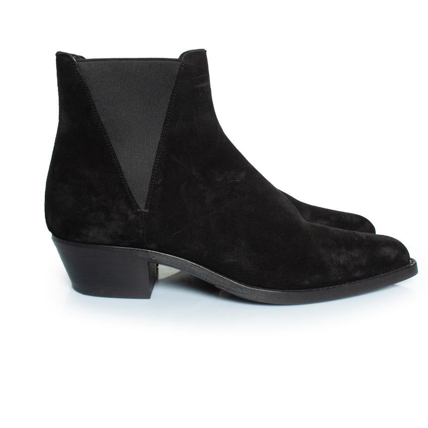 Saint Laurent, Paris Dakota Chelsea-Stiefel aus Wildleder Herren im Angebot
