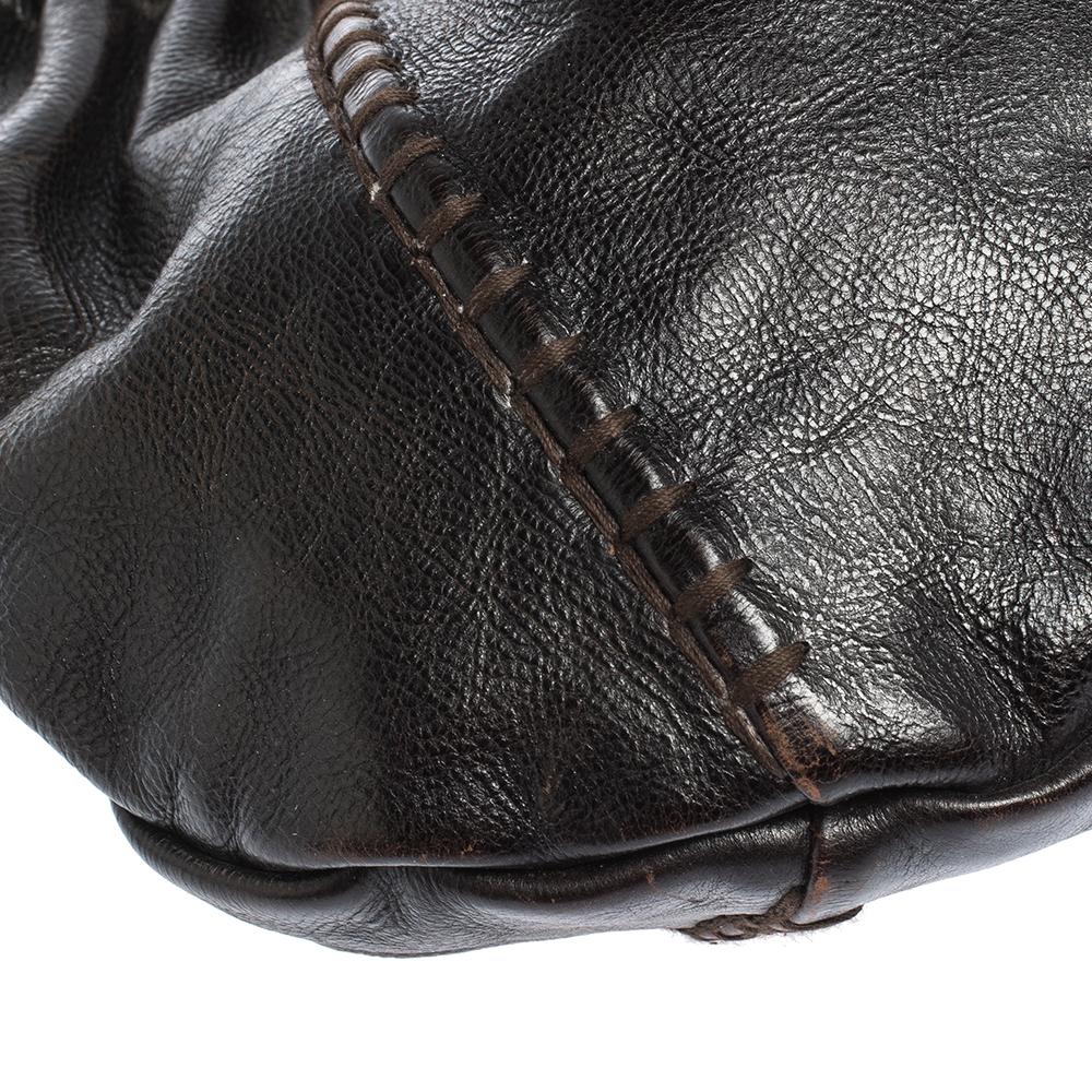 Saint Laurent Paris Dark Brown Leather Vincennes Mombasa Hobo 6