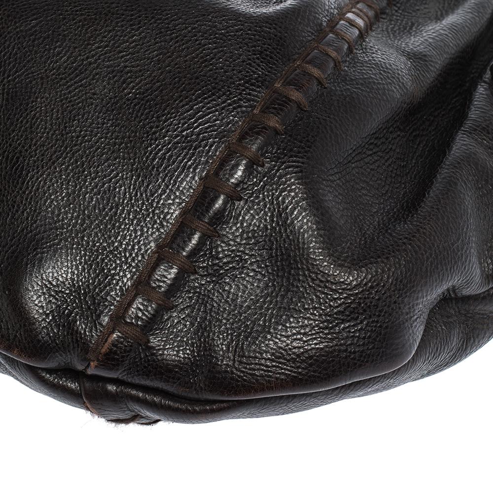 Saint Laurent Paris Dark Brown Leather Vincennes Mombasa Hobo 7