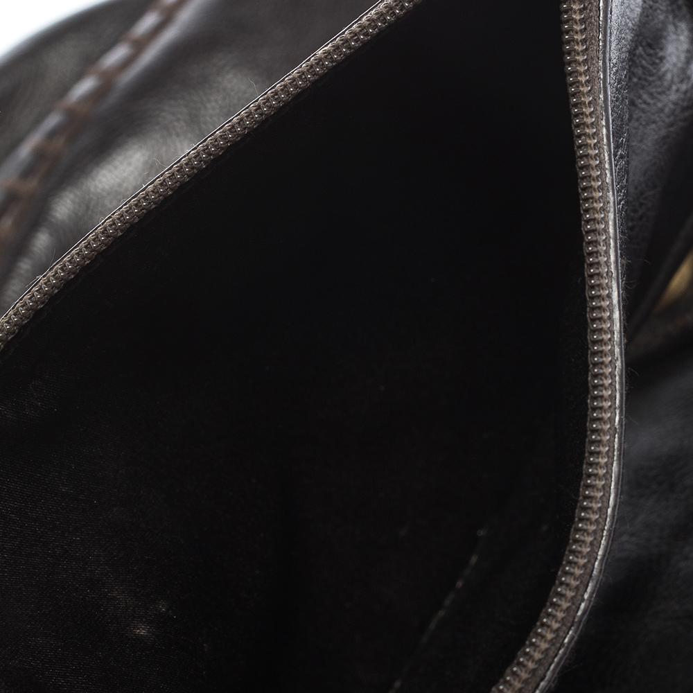 Saint Laurent Paris Dark Brown Leather Vincennes Mombasa Hobo 4