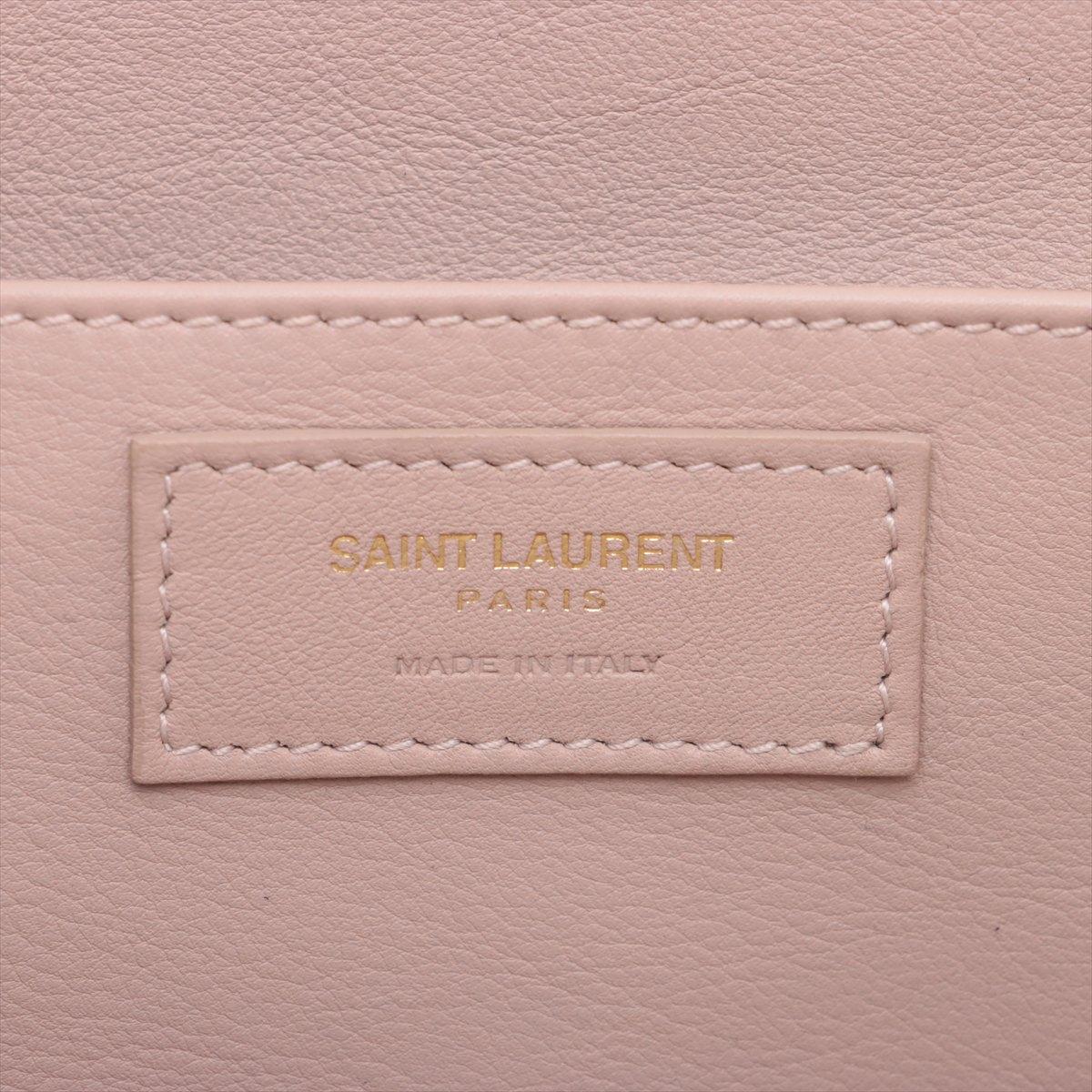 Saint Laurent Paris Downtown Cabas Suede and Leather Two-Way Handbag Pink 6