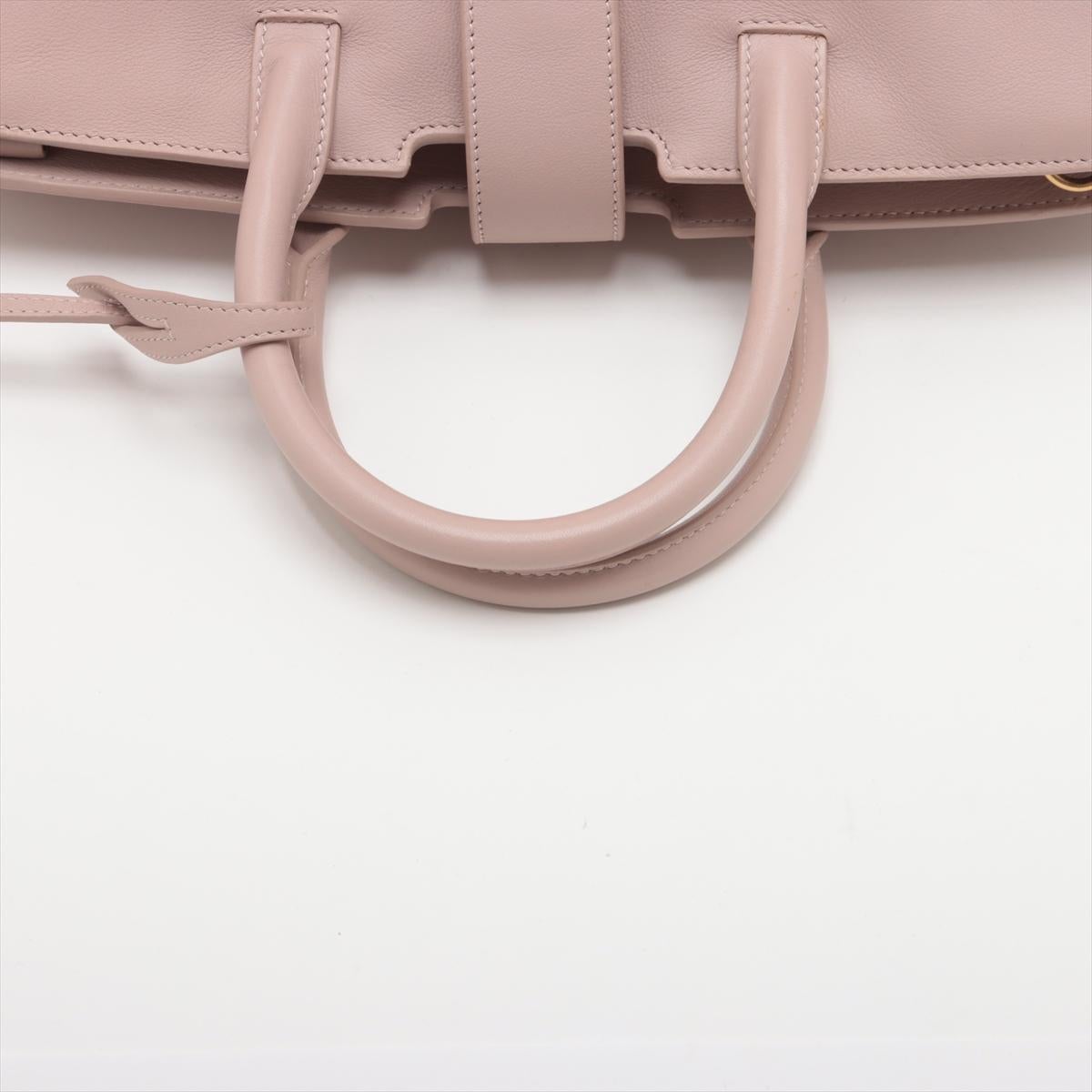 Saint Laurent Paris Downtown Cabas Suede and Leather Two-Way Handbag Pink 1