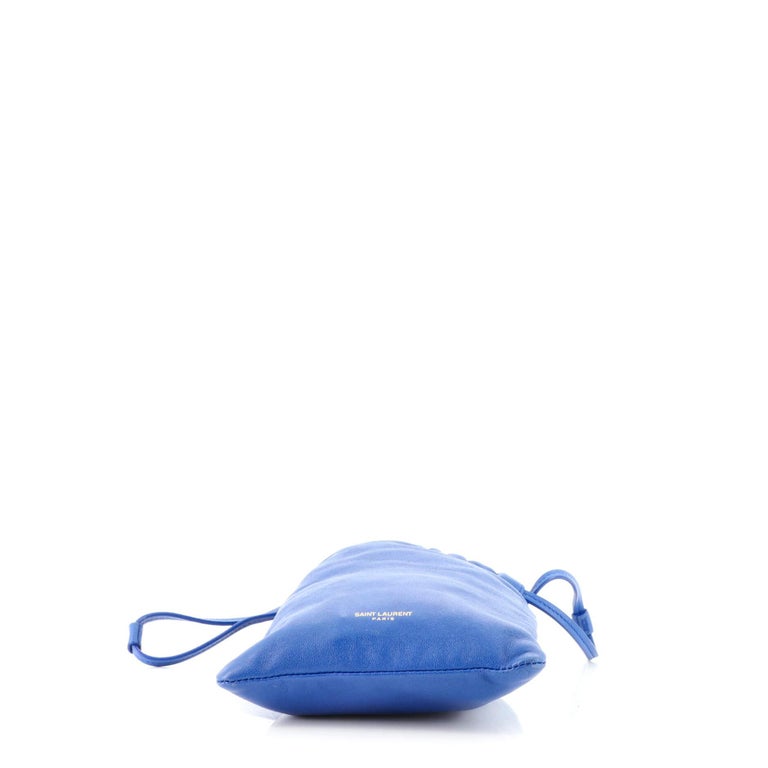 Saint Laurent Paris Drawstring Crossbody Pouch Leather For Sale at 1stDibs