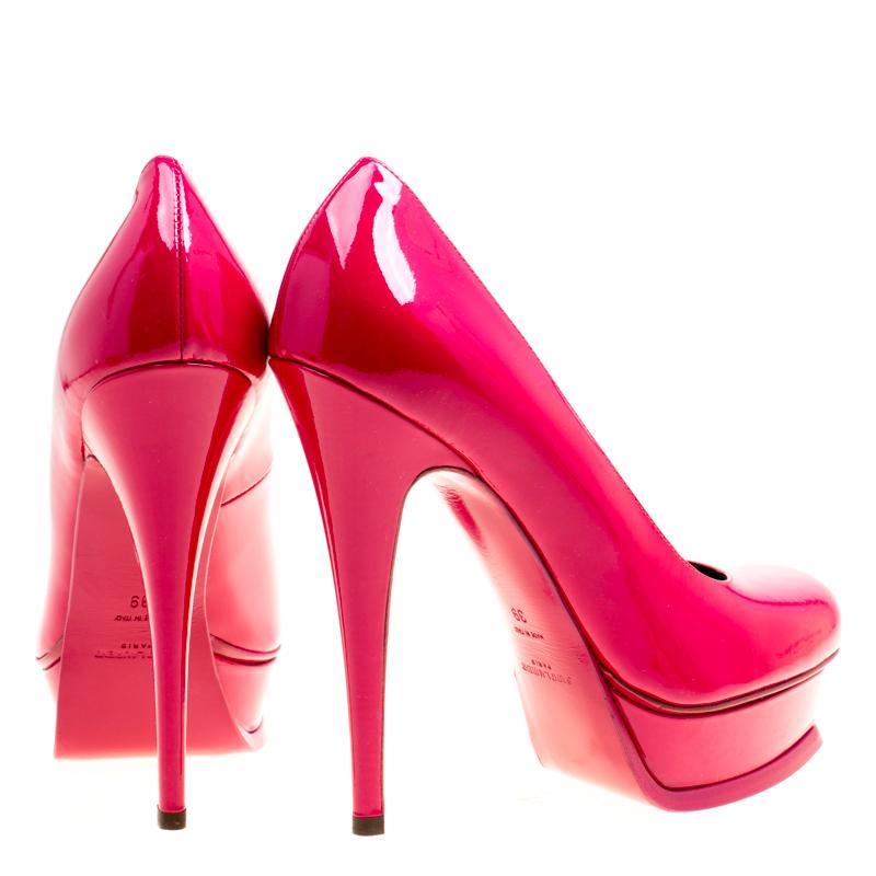fuchsia pink platform heels