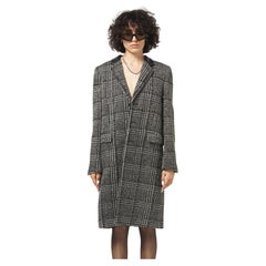 Saint Laurent Paris  Gray Wool Glitter Coat 