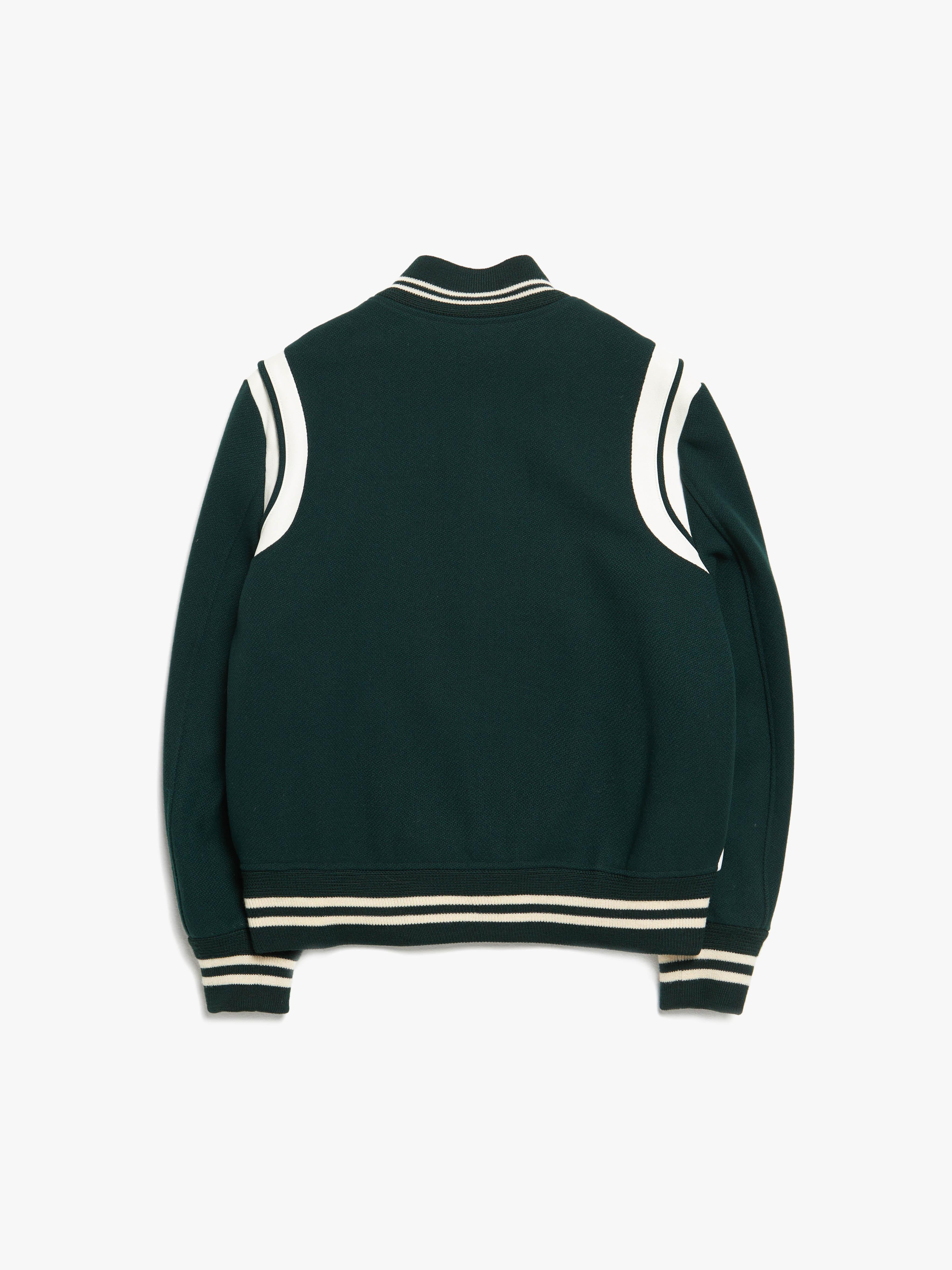 Saint Laurent Paris  Veste Teddy en laine verte
Taille marquée : 50
Condit : Légèrement utilisé
MATERIAL : 93% laine / 7% polyamide 
Mesures : D'épaule à épaule (cm) 44/ de fosse à fosse (cm) 62/ Longueur (cm) 63/ manche (cm) 65/ 
(143941)