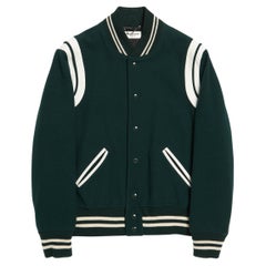 Saint Laurent Paris  Green Wool Teddy Jacket
