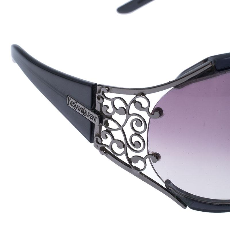 Women's Saint Laurent Paris Grey/Grey Gradient 6142/S Oversized Sunglasses
