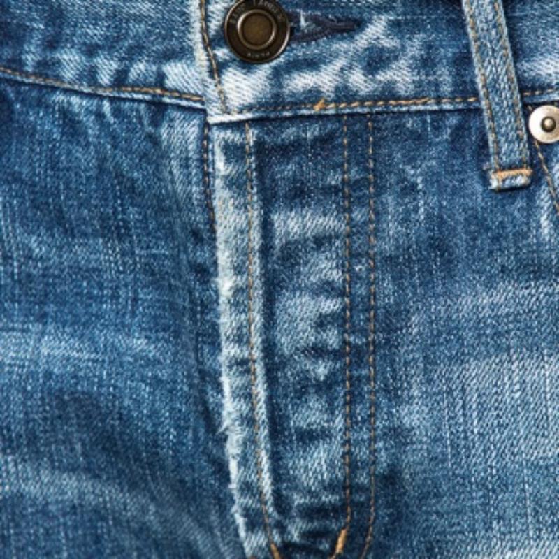 Jeans Saint Laurent Paris en jean délavé indigo vieilli, taille S Pour hommes en vente