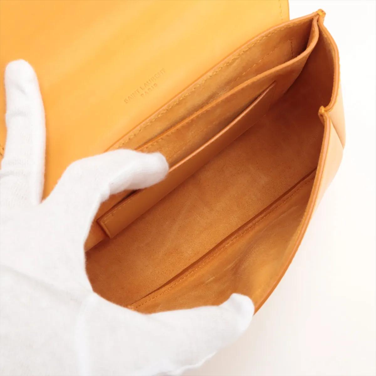 *Saint Laurent Paris - Borsa a tracolla in pelle Kaia - Giallo in vendita 3