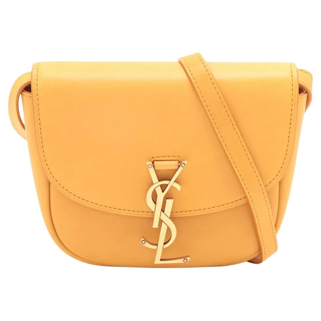 *Saint Laurent Paris - Borsa a tracolla in pelle Kaia - Giallo in vendita