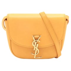 *Saint Laurent Paris Kaia Leather Shoulder Bag Yellow