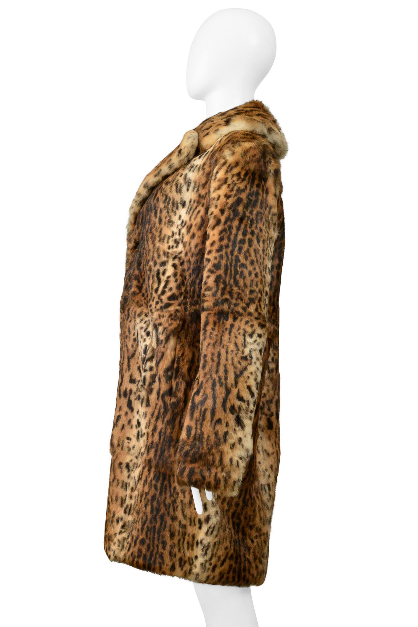 Saint Laurent Paris Leopard Print Rabbit Fur Coat 2018 2
