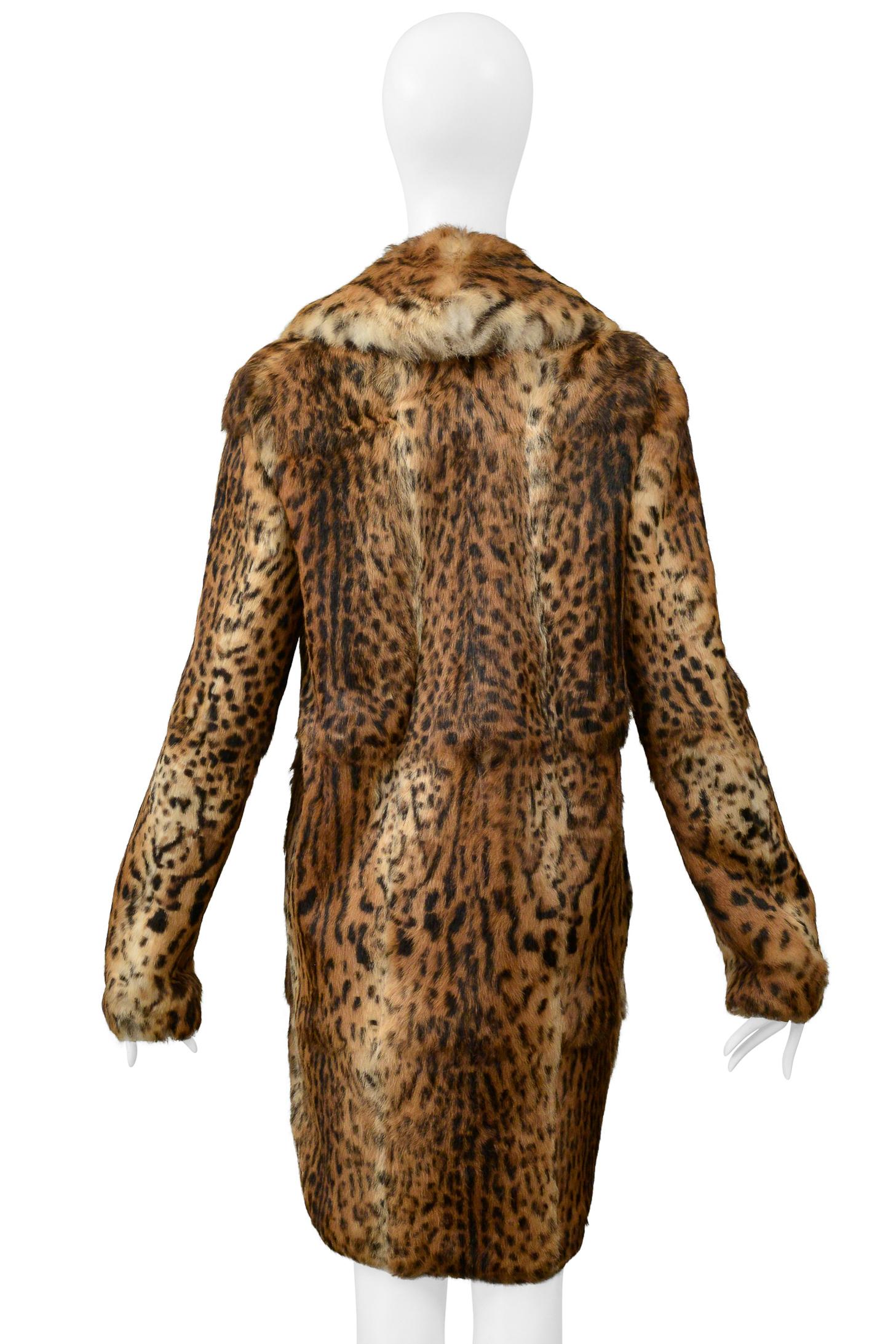 Saint Laurent Paris Leopard Print Rabbit Fur Coat 2018 3
