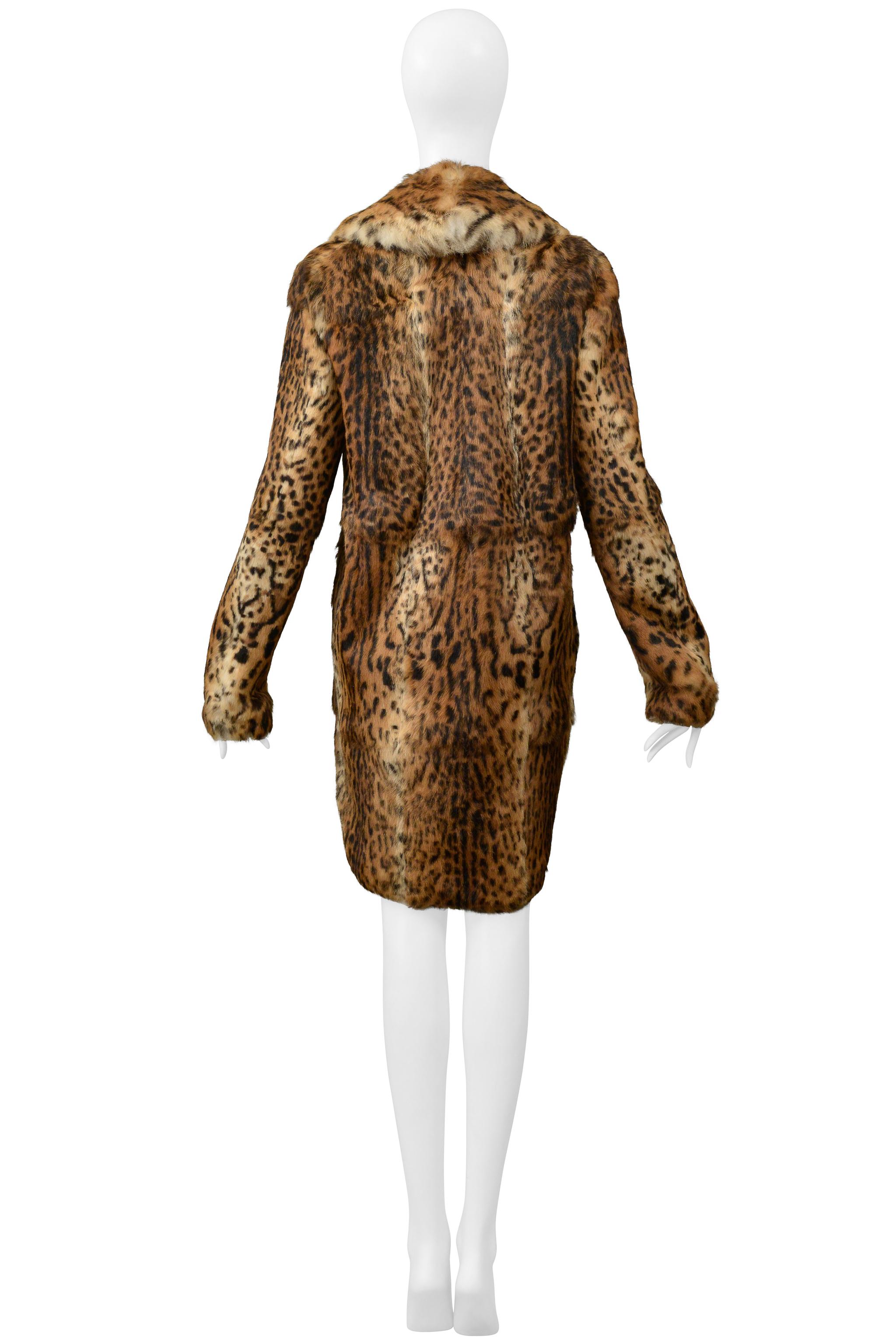 Saint Laurent Paris Leopard Print Rabbit Fur Coat 2018 4