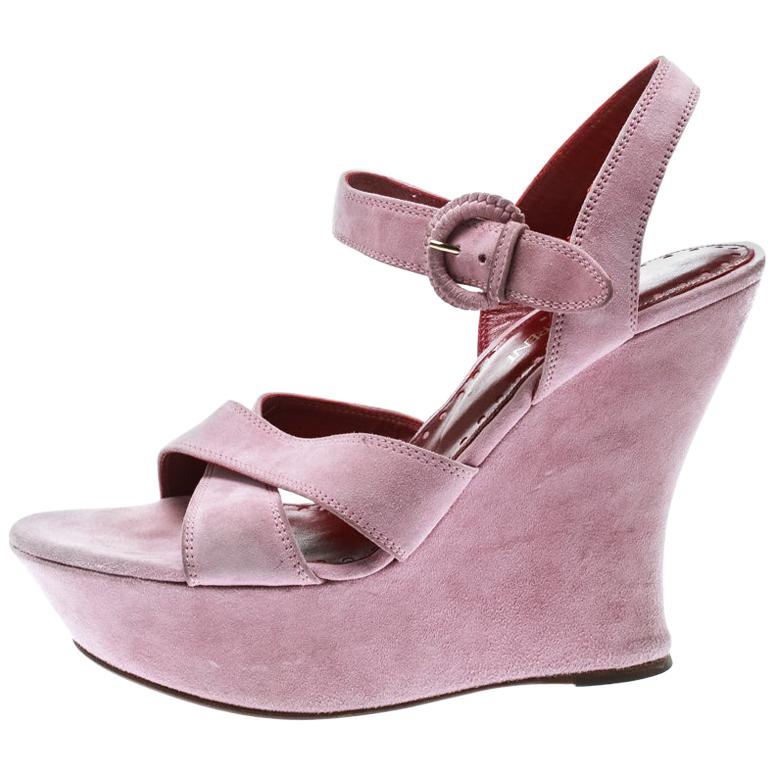 light pink wedge sandals
