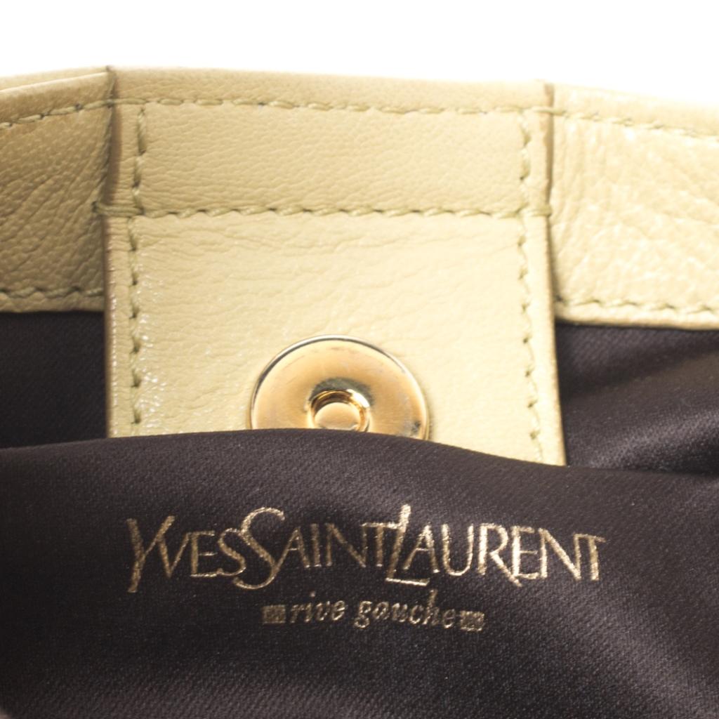 Saint Laurent Paris Light Yellow Leather Mombasa Hobo 1