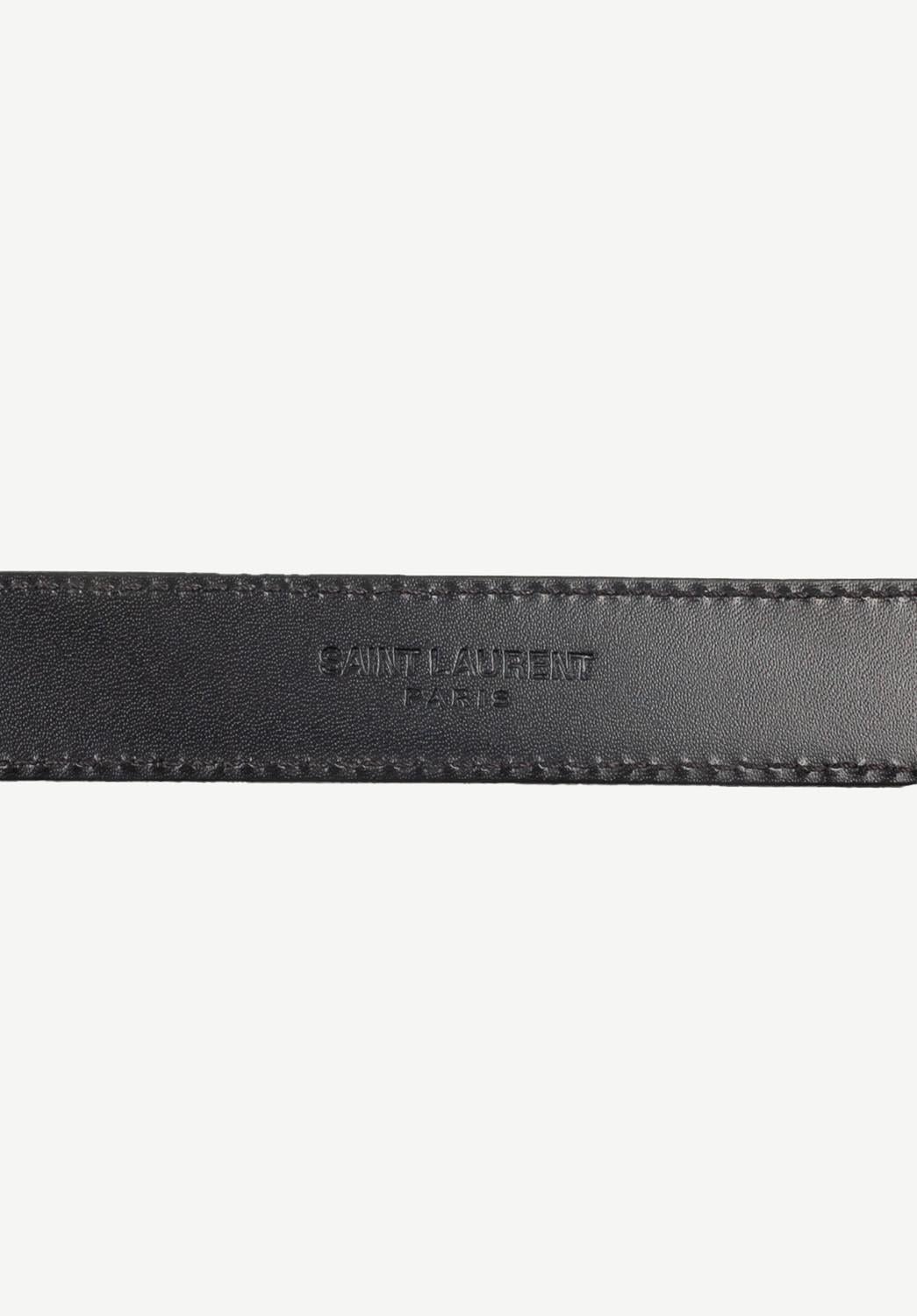 Saint Laurent Paris Men 3 Passants belt 2cm width, Size 100, S630  For Sale 2