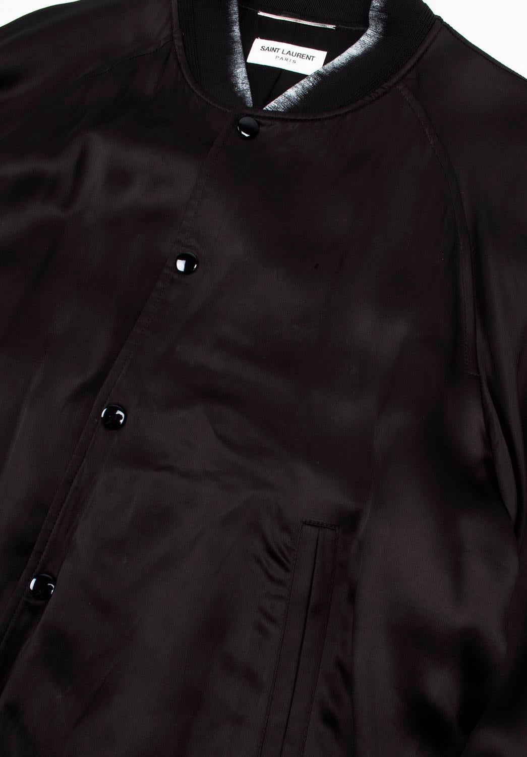 Saint Laurent Paris Men Jacket Moon Bomber Size ITA52/Large im Zustand „Relativ gut“ im Angebot in Kaunas, LT