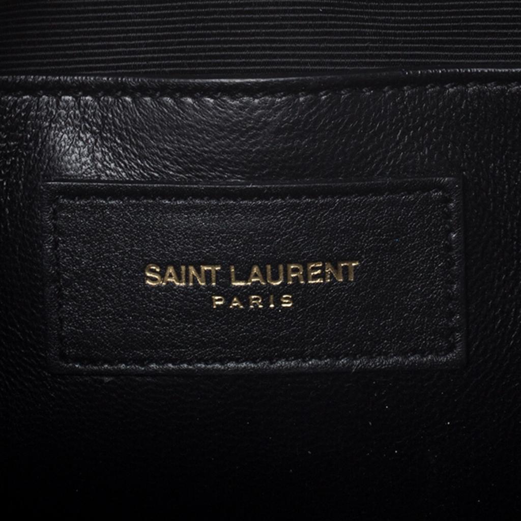 Saint Laurent Paris Metallic Gold Leather Classic Duffel Bag 4