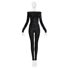 Saint Laurent Paris Midnight Crushed Velvet Jumpsuit 2021