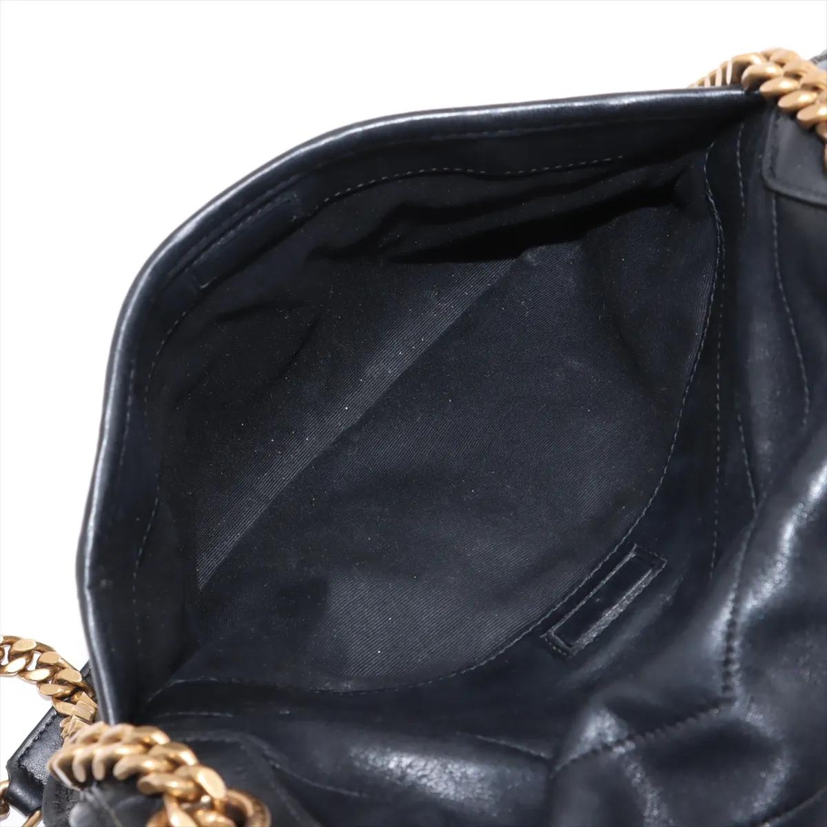 Saint Laurent Paris Niki Borsa a tracolla con catena in pelle nera 6