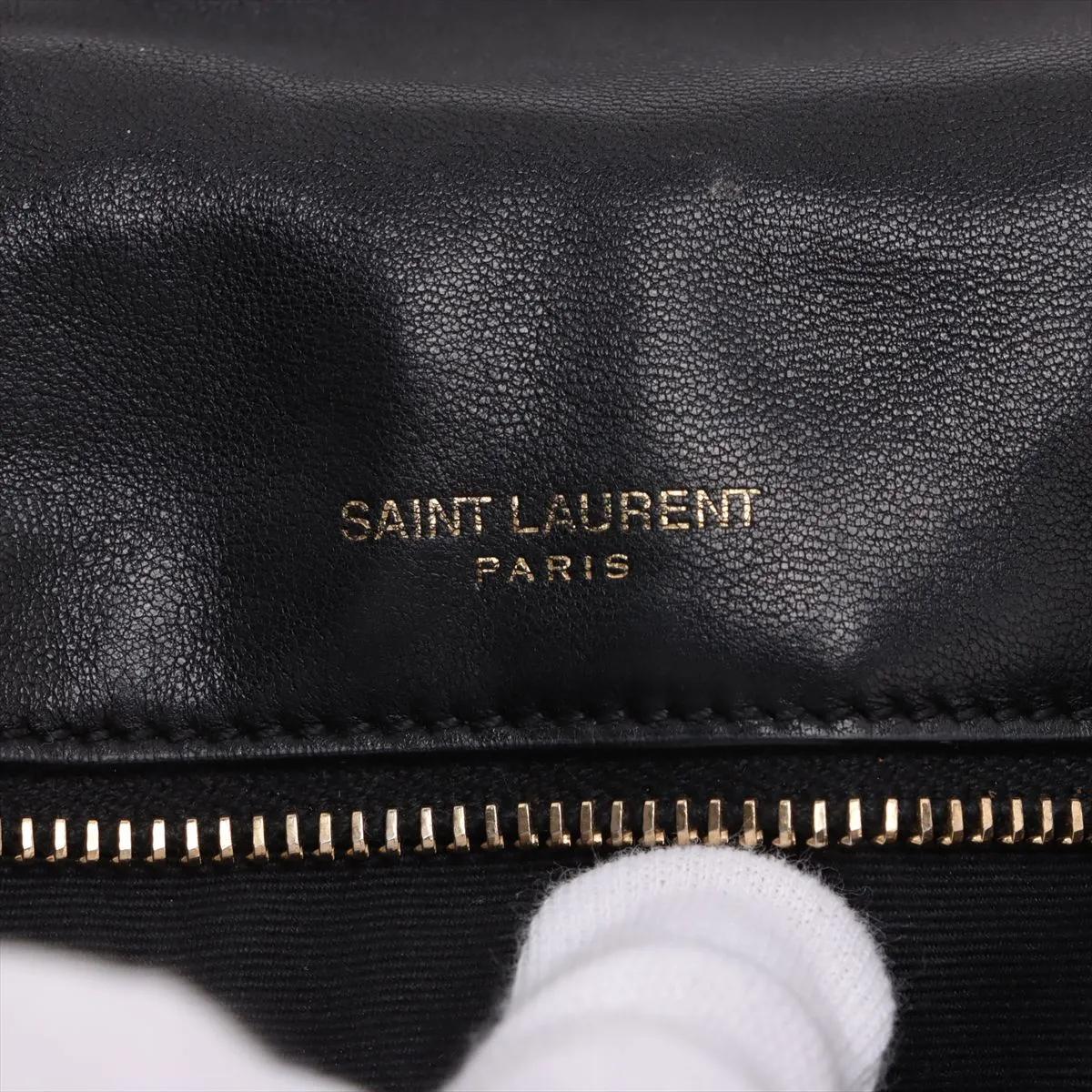 Saint Laurent Paris Niki Borsa a tracolla con catena in pelle nera 7