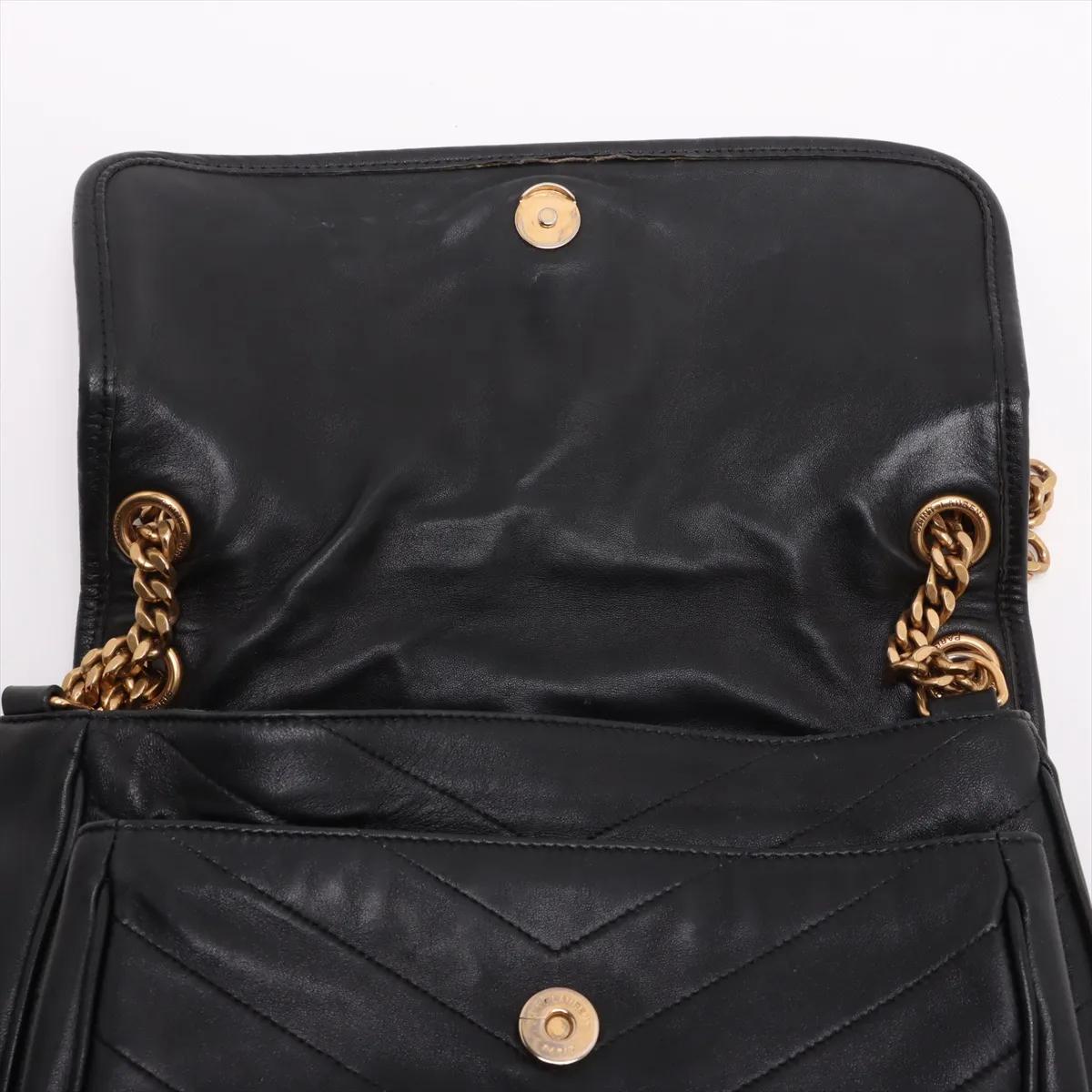 Saint Laurent Paris Niki Borsa a tracolla con catena in pelle nera 8