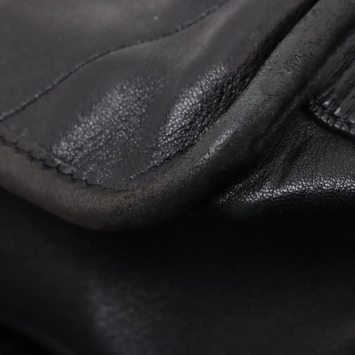 Saint Laurent Paris Niki Borsa a tracolla con catena in pelle nera 11