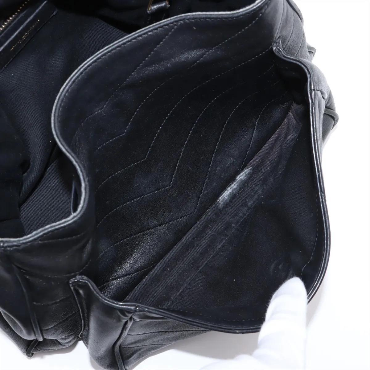 Saint Laurent Paris Niki Borsa a tracolla con catena in pelle nera 4