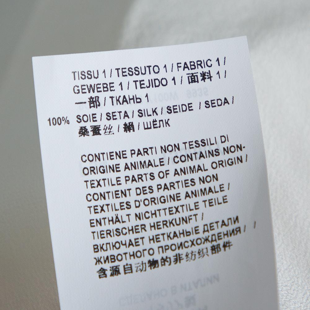 Saint Laurent Paris Off White Silk Button Front Shirt S In New Condition In Dubai, Al Qouz 2