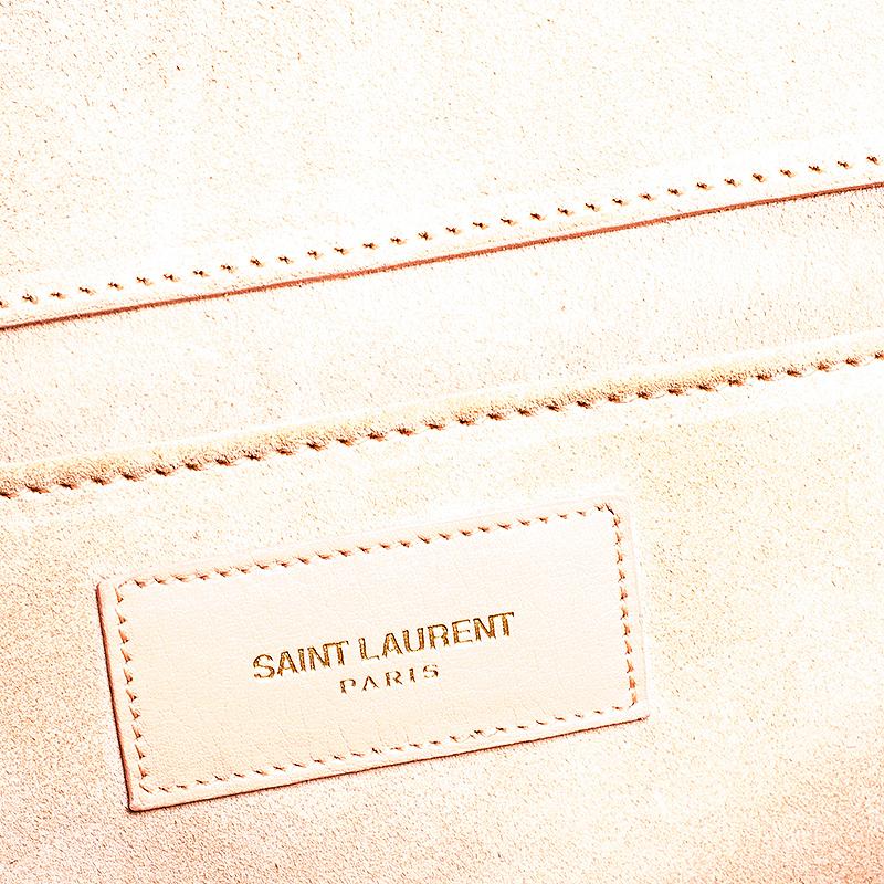 Saint Laurent Paris Peach Leather Y-Ligne Clutch 3