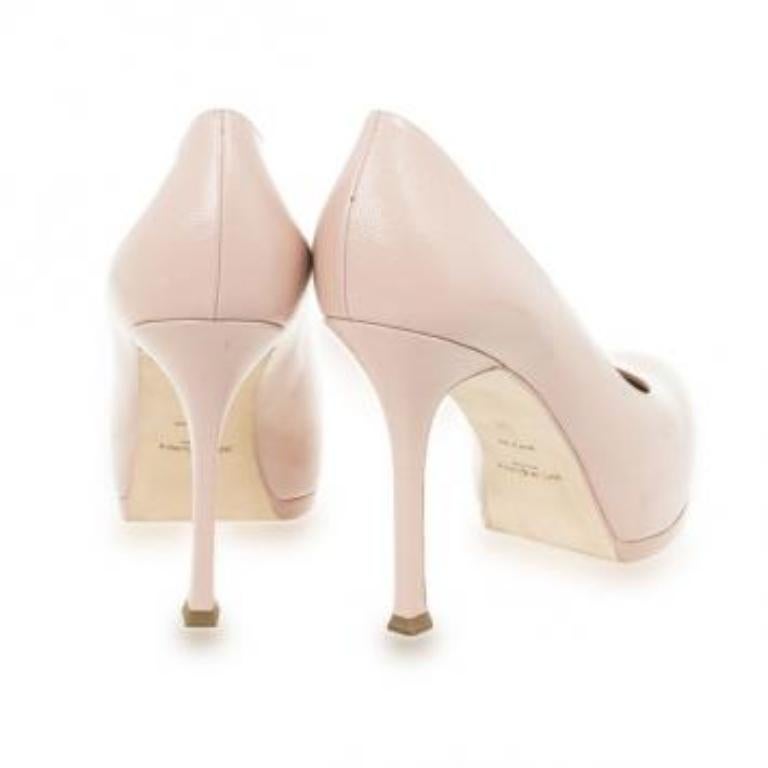 Saint Laurent Paris - Escarpins à plateforme en cuir rose Tribtoo - Taille 38 Pour femmes en vente