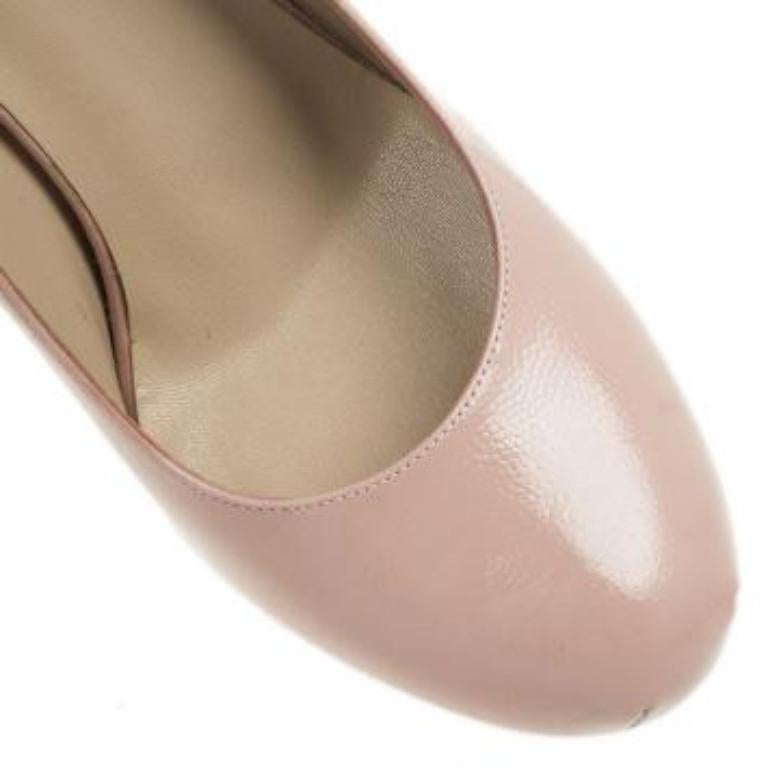 Saint Laurent Paris - Escarpins à plateforme en cuir rose Tribtoo - Taille 38 en vente 3
