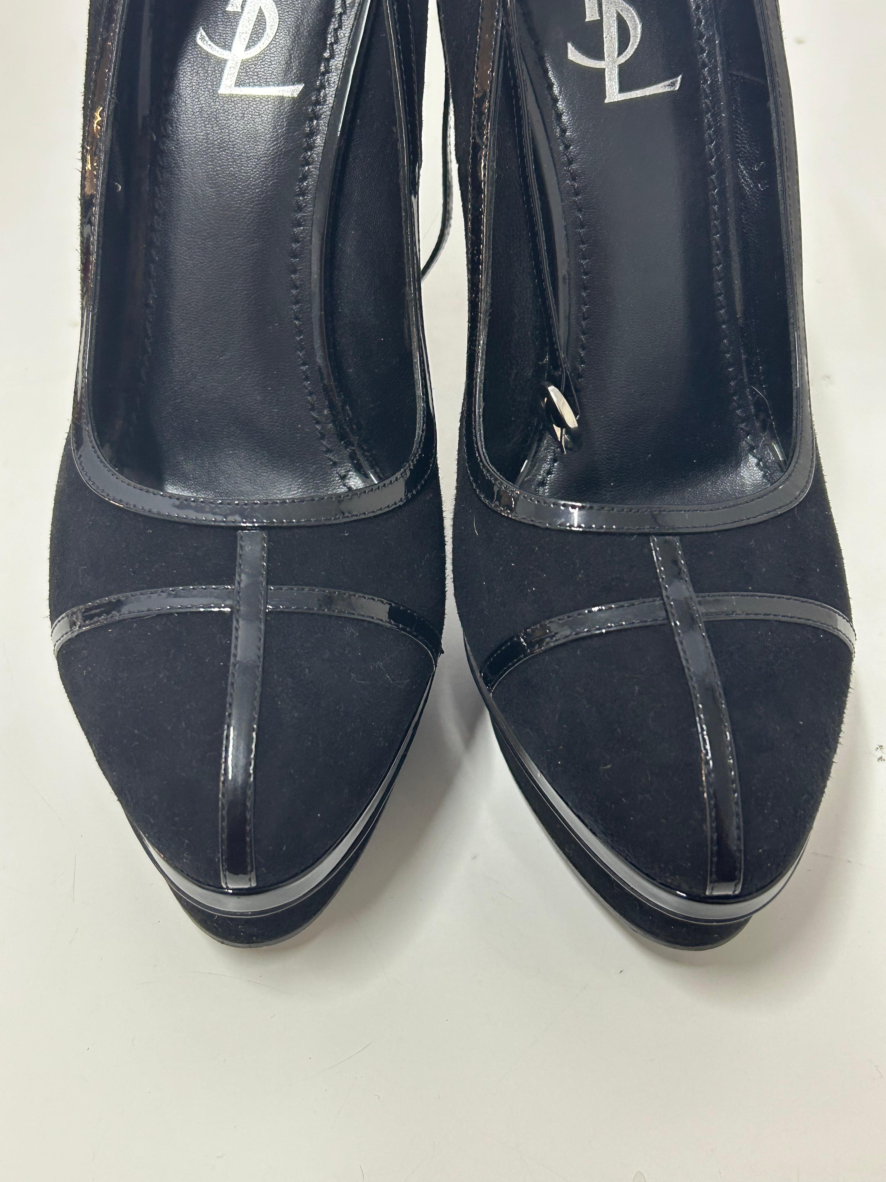 Marron Escarpins à plateforme Saint Laurent Paris taille EU 40 en vente
