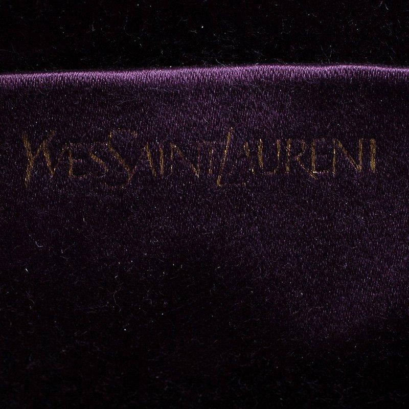 Women's Saint Laurent Paris Purple Leather Large Chyc Clutch
