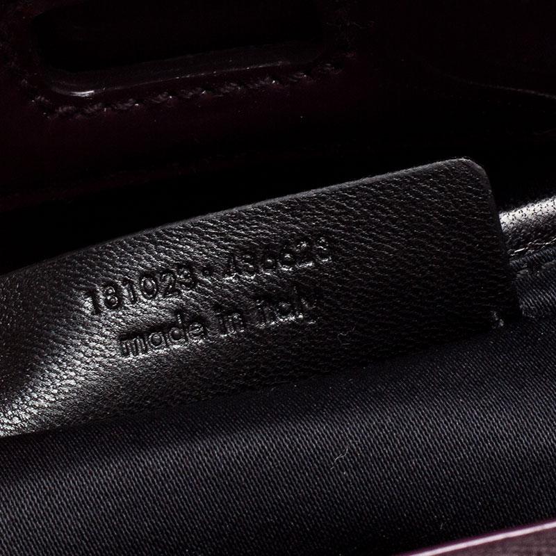 Saint Laurent Paris Große Uptown Umhängetasche aus lila Lackleder 6