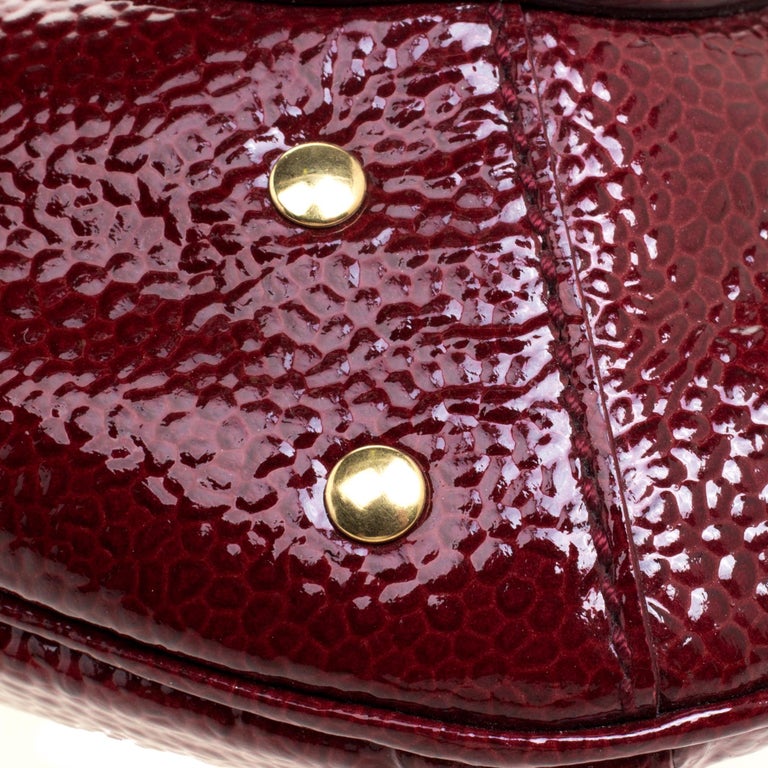 Saint Laurent Paris Red Patent Leather Emma Chain Shoulder Bag at 1stDibs