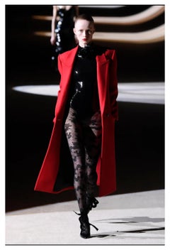 Saint Laurent Paris Red Wool Coat 2020