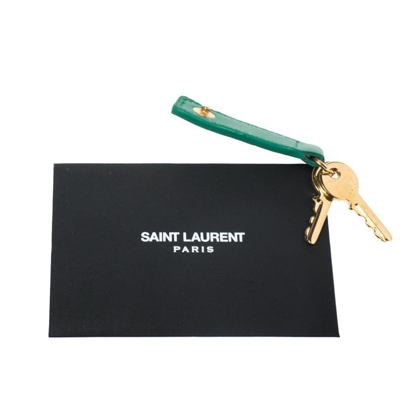  Saint Laurent Paris Saint Laurent Green Leather Small Classic Sac De Jour Tote 1