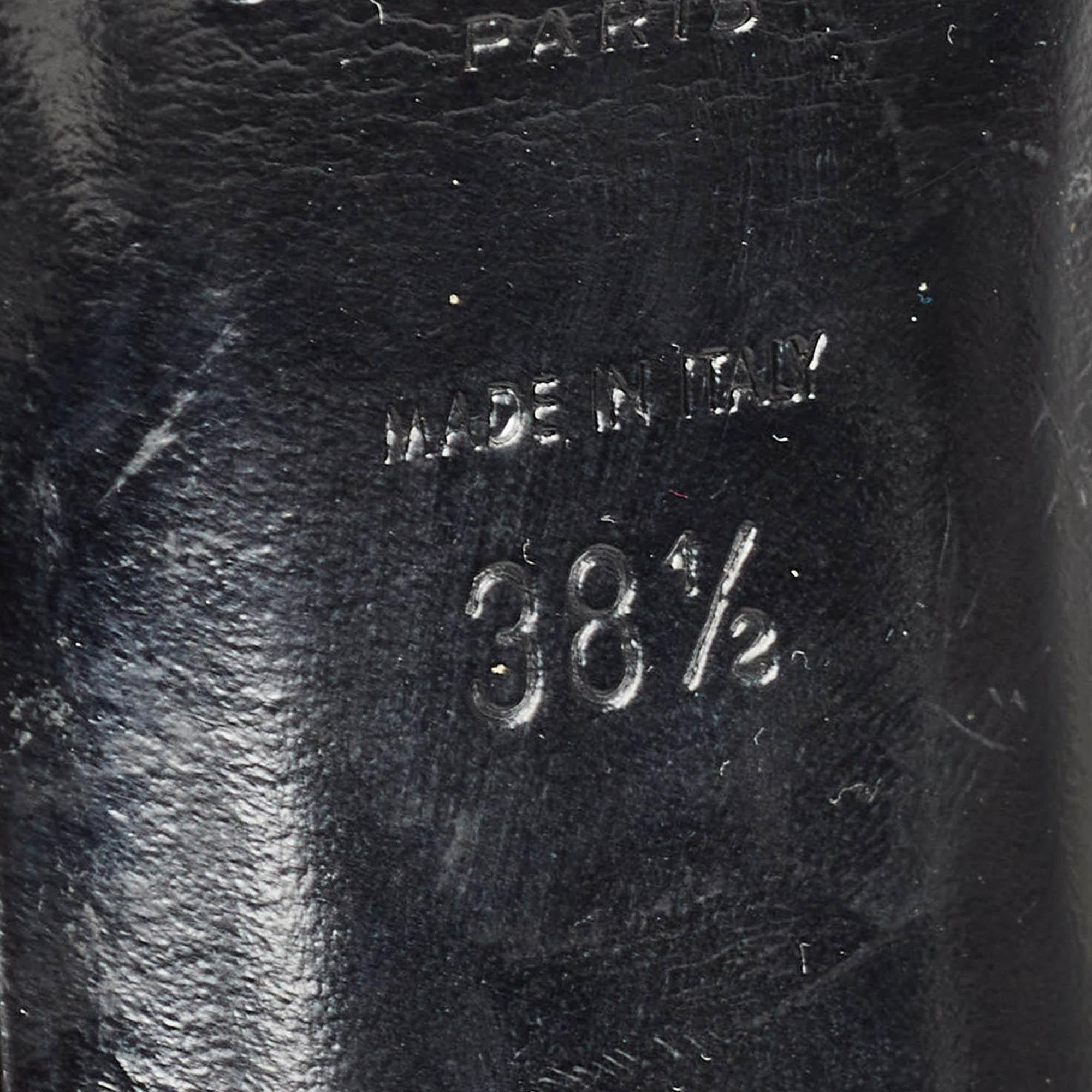 Saint Laurent Paris - Piattaforma con borchie e punta a spillo - Pompe a tracolla misura 38,5 in vendita 2