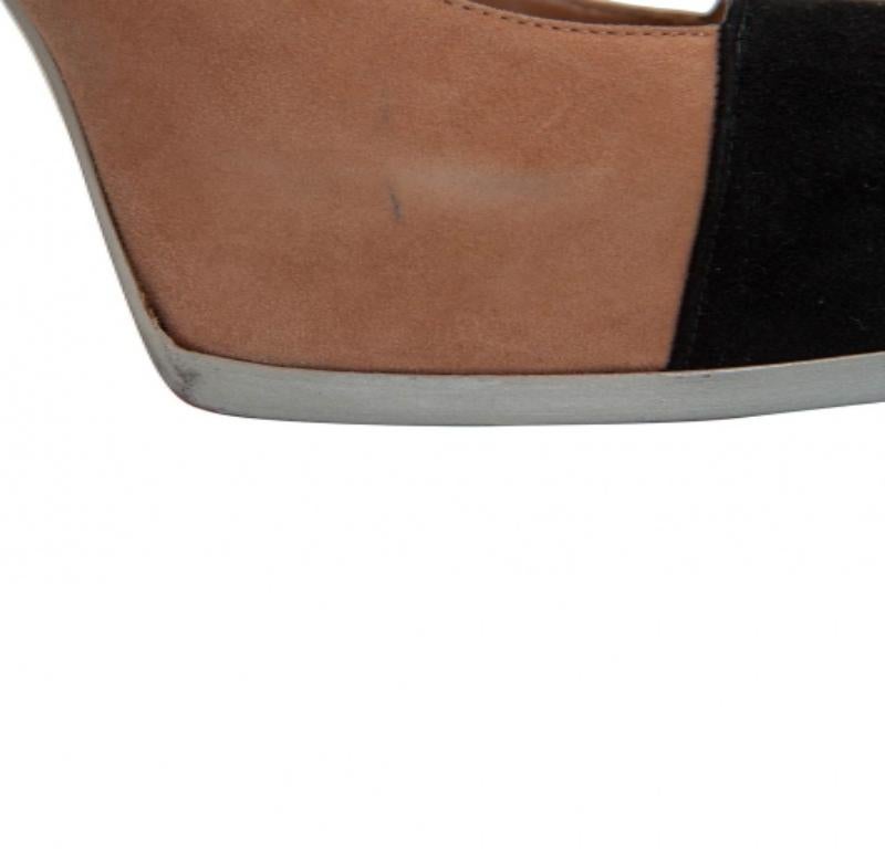 Saint Laurent Paris - Escarpins à plateforme Tribtoo en daim ton sur ton, taille 37,5 en vente 2