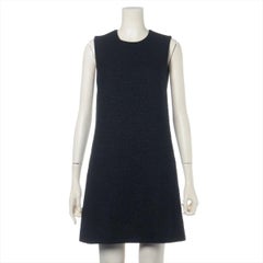 Saint Laurent Paris Tweed Sleeveless Mini Dress Black