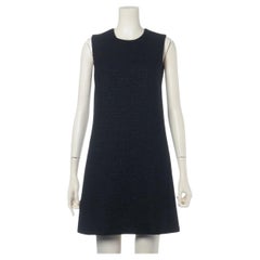 Saint Laurent Paris Tweed Sleeveless Mini Dress Black