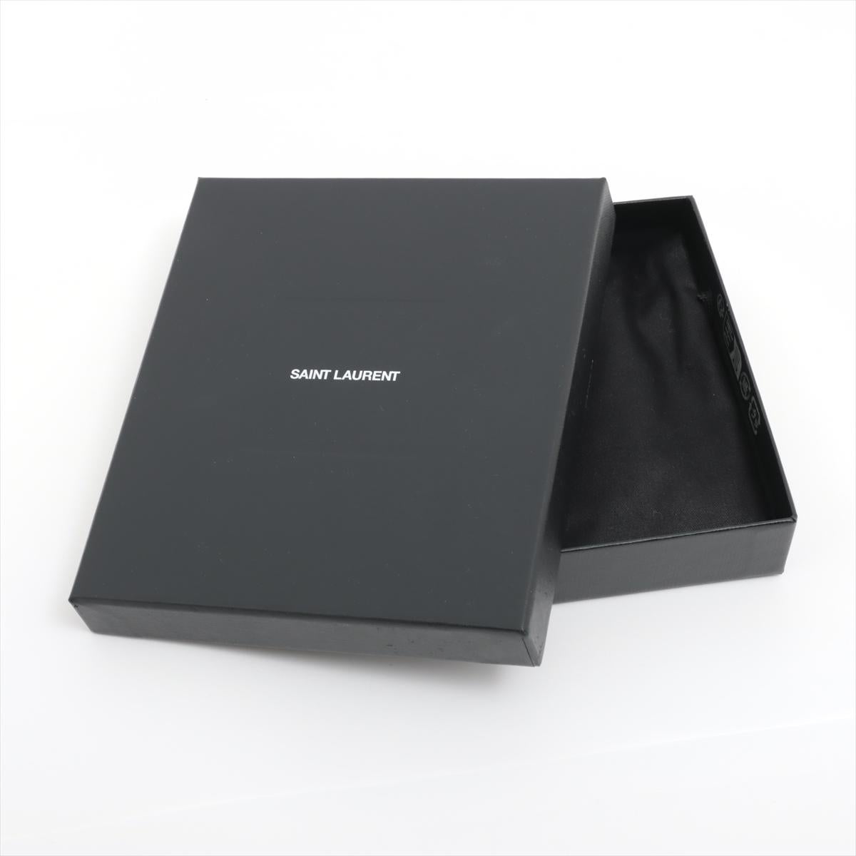 Saint Laurent Paris V Stitch  Leather Coin Card Wallet Pink 2