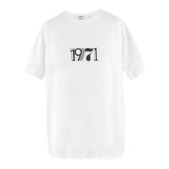 Saint Laurent Paris White 1971 T-Shirt XL