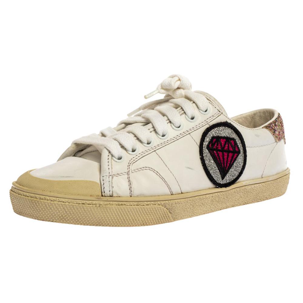 Saint Saint Classic Pink Court Laurent ParisSaint Sneakers Laurent Size ...