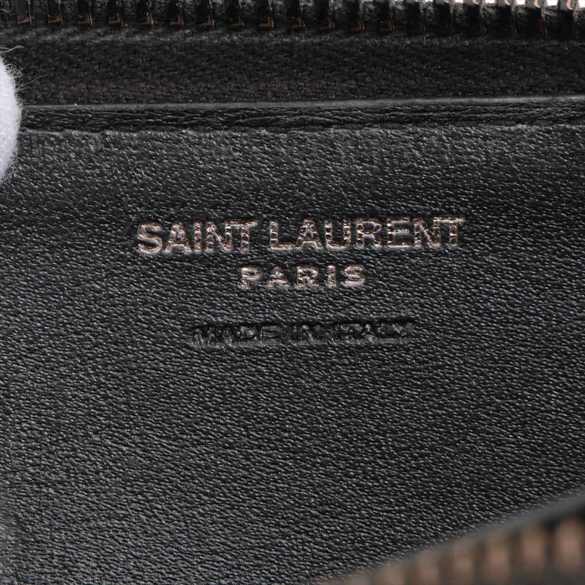 Saint Laurent Paris YSL Leather Coin Case Black 2