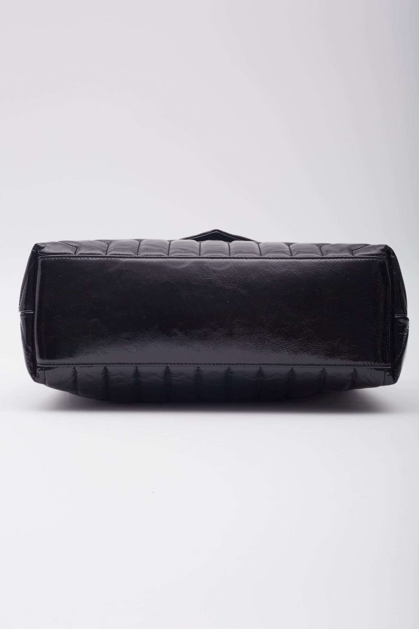 Saint Laurent Patent Black Monogram Loulou Shoulder Bag Medium 4