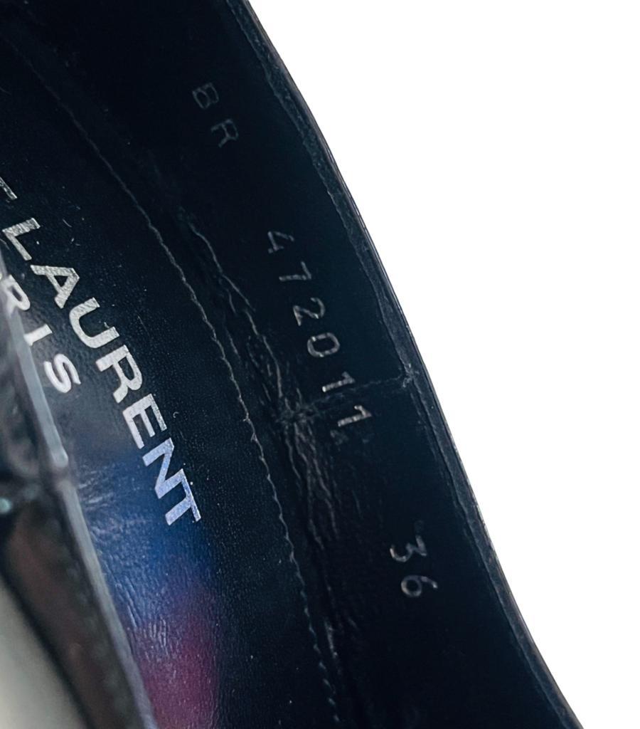 Saint Laurent Patent Leather Logo Opyum Heels For Sale 6